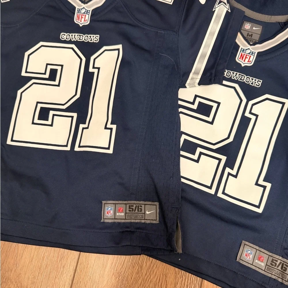 Nike Navy and White Cowboys Jerseys  0149